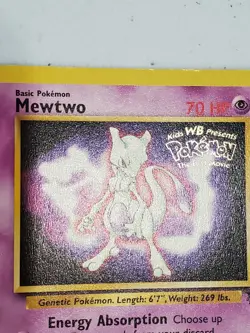 POKEMON Mewtwo 1999 "WB The First Movie" Black Star Promo Card #3 - Image 3