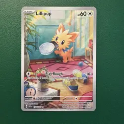 Pokemon TCG White Flare Lillipup 154/086 Illustration Rare Card NM - Image 1