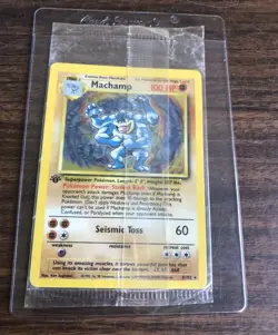 Pokemon Card MINT - SEALED 1st Edition Machamp Base Set Holo Rare 8/102 - Image 4