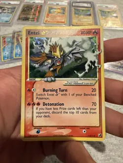 Entei Gold Star Unseen Forces Holo Card 113/115 English, HP Small Crease - Image 1