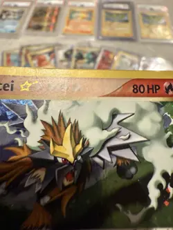 Entei Gold Star Unseen Forces Holo Card 113/115 English, HP Small Crease - Image 2