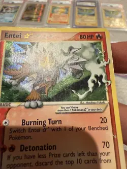 Entei Gold Star Unseen Forces Holo Card 113/115 English, HP Small Crease - Image 3