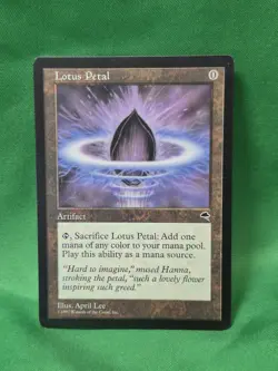 Lotus Petal Tempest 1997 Near Mint Never Played MTG Magic The Gathering - Image 1