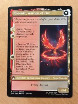 MTG Magic the Gathering Joshua Phoenix's Dominant Extended Art Final Fantasy NM - Image 2