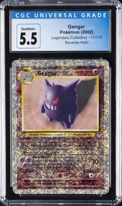 2002 POKEMON LEGENDARY COLLECTION REVERSE HOLO #11/110 GENGAR CGC 5.5 - Image 1