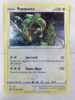 Pokemon TCG: Rayquaza SWSH029 Black Star Promo Cosmos Holo NM - Image 1