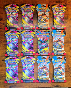 LOT of 12 Pokemon TCG Mega Evolution Sleeved Booster Packs Random Full Art S083 - Image 1