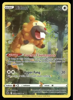 ✅Pokemon Bidoof GG29/GG70 Crown Zenith: Galarian Gallery Ultra Rare✅ NM ✅ B2CG ✅ - Image 1