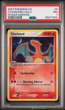 2007 POKEMON POWER KEEPERS CHARIZARD #6 HOLO FOIL PSA 7 NM #85671828 - Image 1