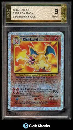 2002 POKEMON LEGENDARY COLLECTION #3/110 CHARIZARD REVERSE HOLO MINT PGC 9 - Image 1