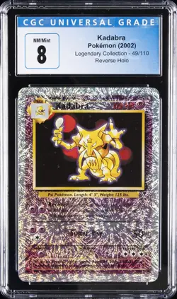 2002 POKEMON LEGENDARY COLLECTION REVERSE HOLO #49 KADABRA CGC 8 - Image 1