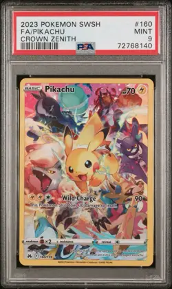 Pokemon Pikachu 160/159 Crown Zenith Secret Rare Full Art SWSH 2023 PSA 9 - Image 1