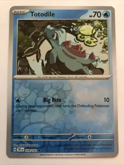 Pokemon TCG Temporal Forces Totodile Reverse Holofoil 039/162 NM - Image 1