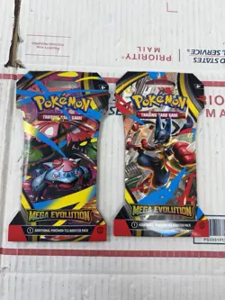 Pokemon TCG (2) Mega Evolutions Sleeved Booster Packs - Lot Of 2 - Image 1
