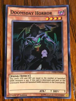 Doomsday Horror DESO-EN049 YuGiOh! SUPER RARE Destiny Soldiers 1st Edition NM x1 - Image 1