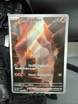 Pokemon Charmander TCG Scarlet & Violet 151 Holo IR Full Art Card 168/165 - Image 1