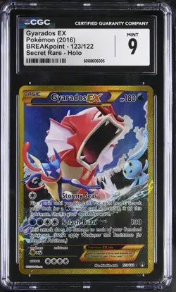 (PSA) CGC 9 Gyarados ex Breakpoint Full Alt Art Pokemon Card #123 Mint Clean - Image 1