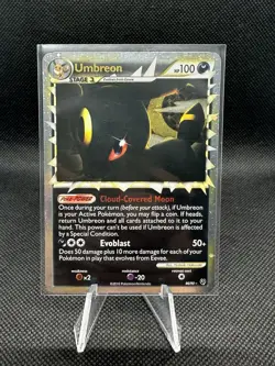 2010 Pokemon HG & SS Umbreon Prime Holo Undaunted Card #86 Swirl 🌀 - Image 1