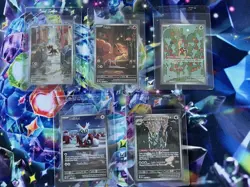 Lot Of 5 Pokemon Mega Evolutions Full Art Cards! All Pack Fresh Double Sleeved💎 - Image 1