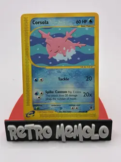 Pokemon Card Old Common Eng Expedition Set Base 102/￼165 Corsola - Image 1