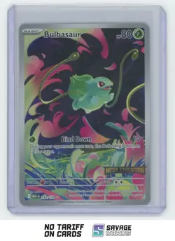 2025 Pokemon Mega Evolution Stamnped Promo Card Bulbasaur #133/132 - Image 1