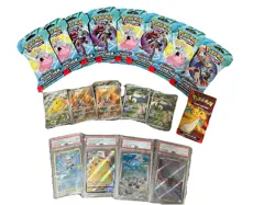 Pokemon Card Lot: Booster Packs & Graded Cards Bundle / (Sealed Promos) - Image 1