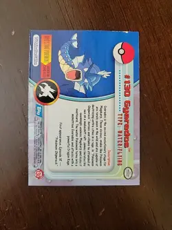 DMG! - Gyarados #130 - Pokemon Topps Card TV Animation Series 3 Blue Logo - Image 2