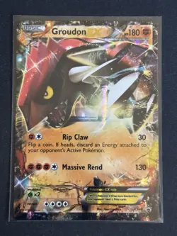 Pokemon Groudon EX XY Black Star Promos Holo Card XY42 - Image 1