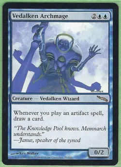 Vedalken Archmage Magic the Gathering Card - Mirrodin - Image 1