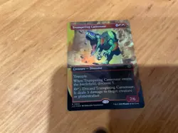 TRUMPETING CARNOSAUR FOIL Borderless MN to good condition - Image 1