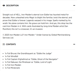 PRESALE Secret Lair (FOIL) Iron Maiden: Eddie Unchained - Image 2