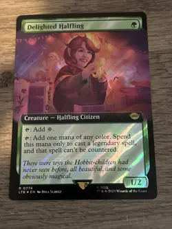 Magic The Gathering: Surge Foil Delighted Halfling (Extended Art) - Image 1
