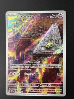 Pokemon TCG Drowzee Scarlet & Violet Base Set Holo Illustration Card 210/198 - Image 1