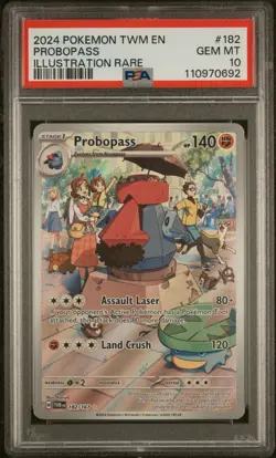 2024 Pokemon Twm En-Twilight Masquerade Illustration Rare Probopass #182 PSA 10 - Image 1