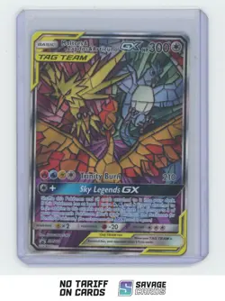 2019 Pokemon Black Star Promo Tag Team Moltres/Zapdos/Articuno GX #SM210 - Image 1