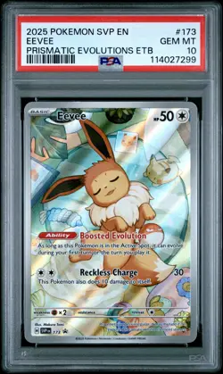 2025 POKEMON SVP EN-SV BLACK STAR PROMO #173 EEVEE PSA 10 - Image 1