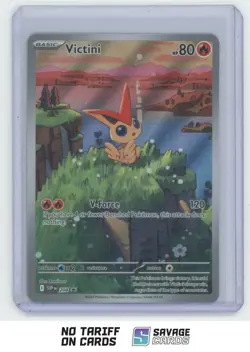 2025 Pokemon Scarlet & Violet Holo Black Star Promo Victini #208 - Image 1