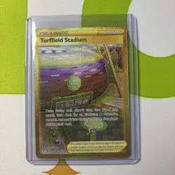Pokemon TCG Turffield Stadium #234/203 GOLD Secret Rare - Evolving Skies - Image 1