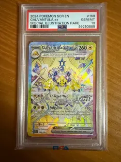PSA 10 Galvantula ex 168/142 Pokemon Stellar Crown Special Illustration Rare - Image 1
