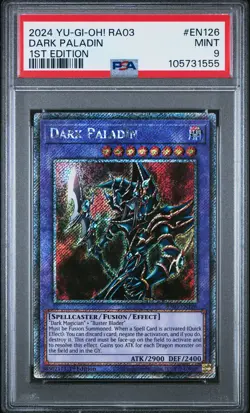 2024 YU-GI-OH! RA03-QUARTER CENTURY BONANZA 1ST ED #EN126 DARK PALADIN PSA 9 - Image 1