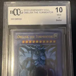 YuGiOh 2010 Legendary Collection Obelisk the Tormentor BCCG 10 Mint Ultra Rare - Image 2