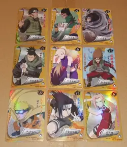 Naruto Trading Cards lot of 9 rare ninja Sasuke. Sakura. Kiba. TCG.CCG.anime - Image 1