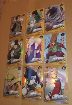 Naruto Trading Cards lot of 9 rare ninja Sasuke. Sakura. Kiba. TCG.CCG.anime - Image 4