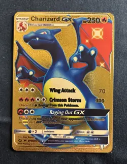 Charizard Gx 250 HP Gold Foil Card Pokemon - Image 1