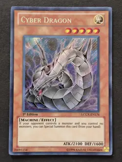 Cyber Dragon 1st Edition LCGX-EN176 Yu-Gi-Oh! trading card. - Image 3