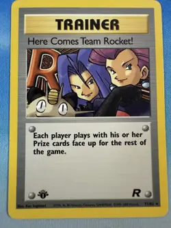 Here Comes Team Rocket 71/82 1st Edition WOTC Pokemon Card - Image 1