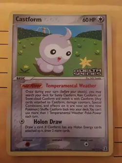 Pokemon Cards Ex Delta Species Azurill 20/113 & Castform 34/113 Reverse Holo - Image 2