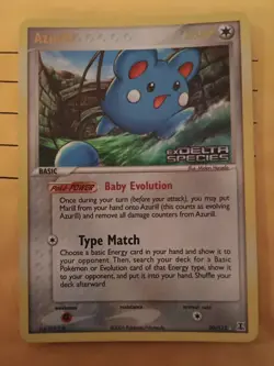 Pokemon Cards Ex Delta Species Azurill 20/113 & Castform 34/113 Reverse Holo - Image 4