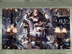 WVICM Playmat Labrynth Cooclock TCG CCG Mouse Pad Trading Card Game Mat & Bag - Image 1