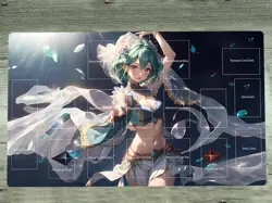WVICM Playmat Dancer Rin TCG CCG Mouse Pad Trading Card Game Mat Free Bag - Image 1